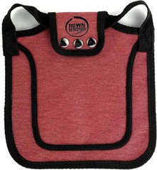Rugged Burgundy Chicken Saddle for Standard Breeds – Feather Protection Included