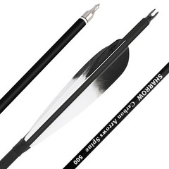 28″ 30″ 31″ Archery Carbon Arrows SP500 Feather Screw-in Tip Recurve Bow Hunting