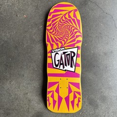Yellow Vision Gator Skateboard Deck – Reissue – New !!! HTF See Pics