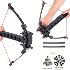 18 Shot Steel Ball Compound Bow Folding Recurve Dual Purpose Arrow Shooting