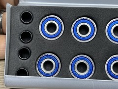 Vintage FKD ABEC 3 Blue Skateboard High Velocity Bearings Set Of 8