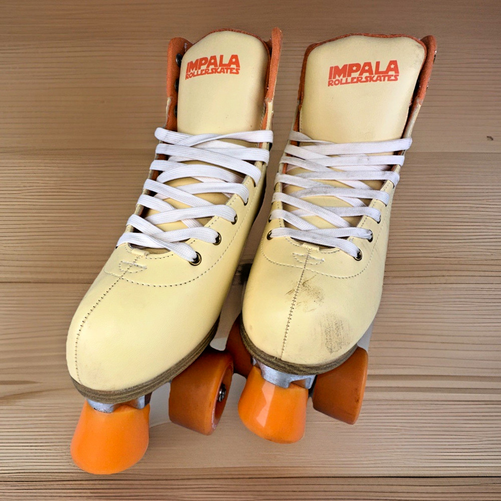 IMPALA Roller Skates Quad Women’s Size 11 Mimosa Indoor Tan Orange Derby Skates