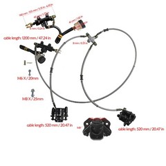 6″ Wheels +30″ Go Kart ATV Rear Axle Kit & 48V 1000W Electric Differential Motor
