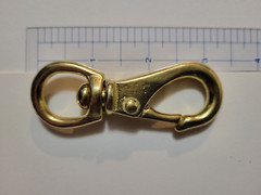 3 1/4 Solid brass swivel snap boat hook 5/8″ eye marine grade wide mouth SWL 80