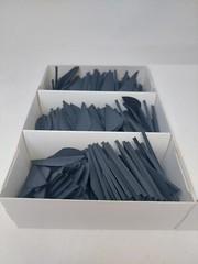 2.0″ Black Raptor II R2 Vanes By Norway Industries: Bulk Package Of 500 Count