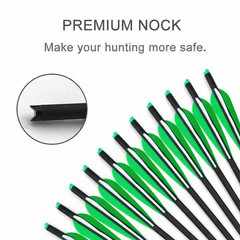 12/24Pcs 20″ Archery Carbon Crossbow Bolts Half Moon Nock OD 8.8mm Arrow Hunting