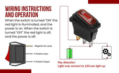 On/Off Power Switch for Razor – KCD1 Red On-Off Switch for Razor E100, E200, E3