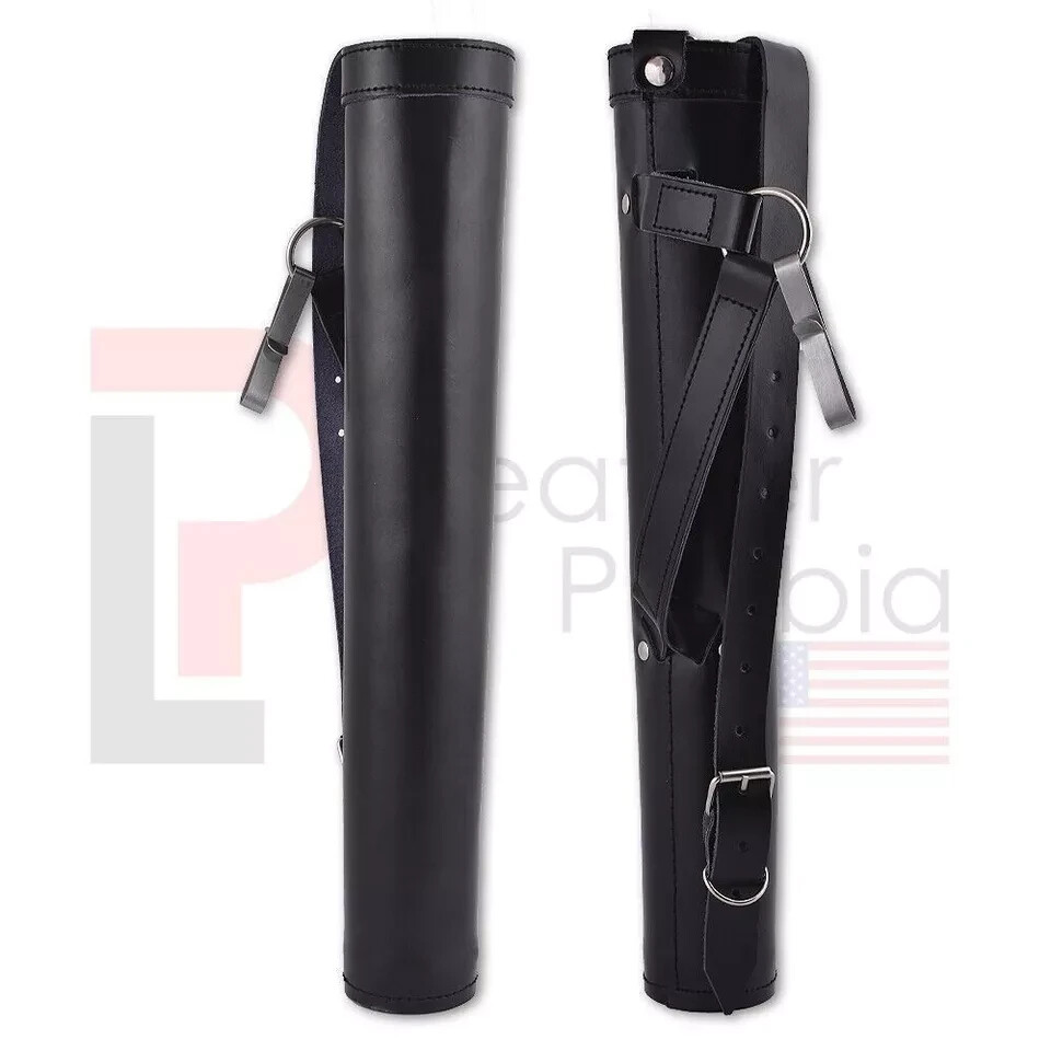 Handmade Leather Archery Quiver – Genuine Cowhide Arrow Holder for Hunting