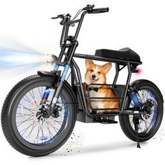 Peak 800W Electric Motorcycle 20″ Fat Tire Electric Scooter w/Seat