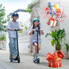Kids Electric Scooter for 6-12 6/10MPH 2 Speeds 150W Motor Dual Brake E-Scooter