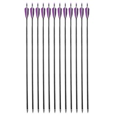 12pc 30″ Carbon Arrows Turkey Feathers SP500 Compound Recurve Bow Hunting Target