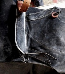 H.H. Heiser Maker Denver 660 30 Black Leather Western Full Chaps