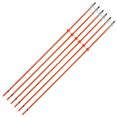 3/6/12Pcs Bowfishing Fiberglass Solid Arrows Hunting Archery with Fish Broadhead