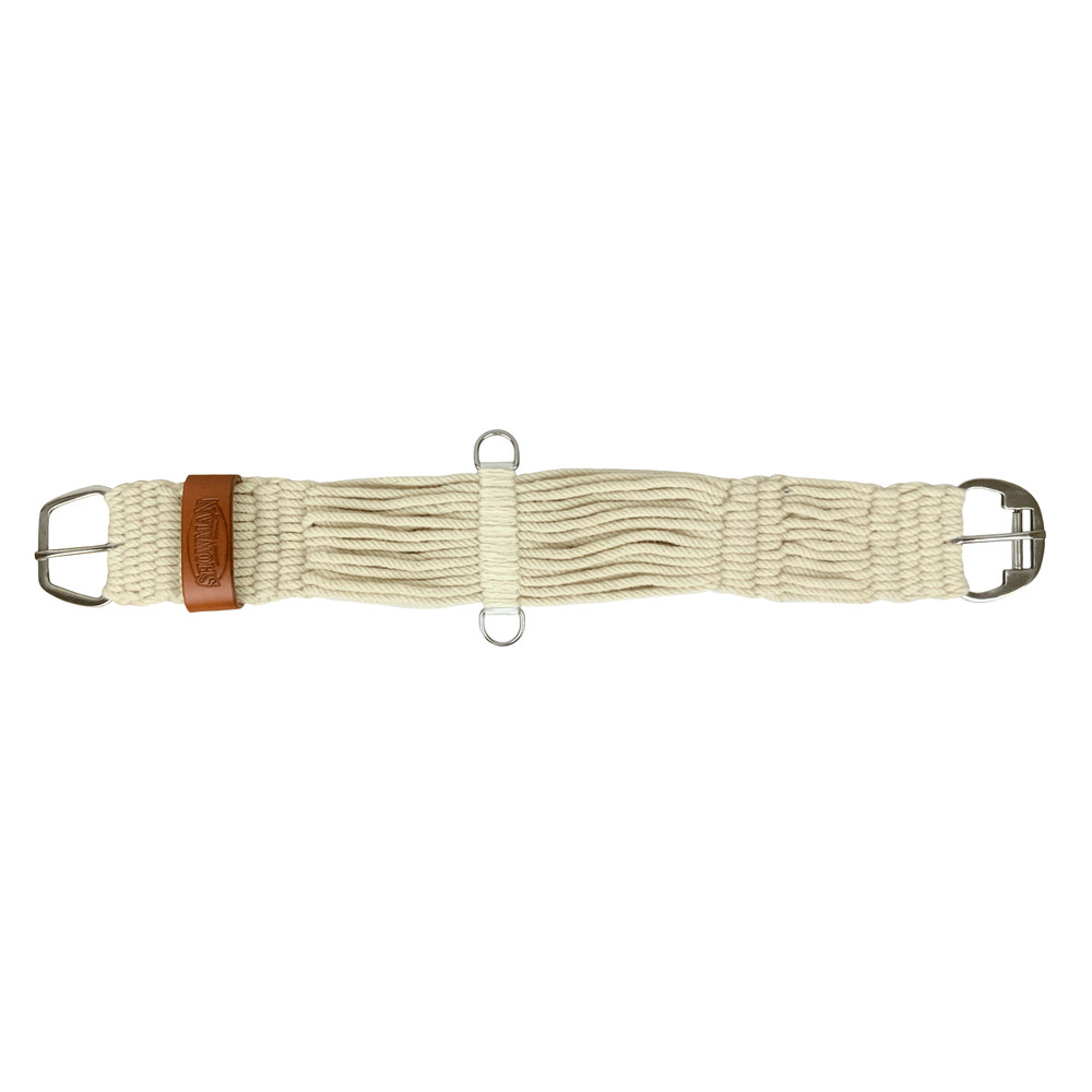 STRING GIRTH Mohair Cinch Stainless Roller Buckle Leather Off Billet Holder
