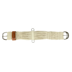 STRING GIRTH Mohair Cinch Stainless Roller Buckle Leather Off Billet Holder