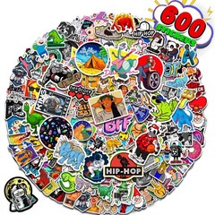 Stickers Pack, 600 Pcs Cool Stickers for Adults, Vinyl Random Sticker for Waterb