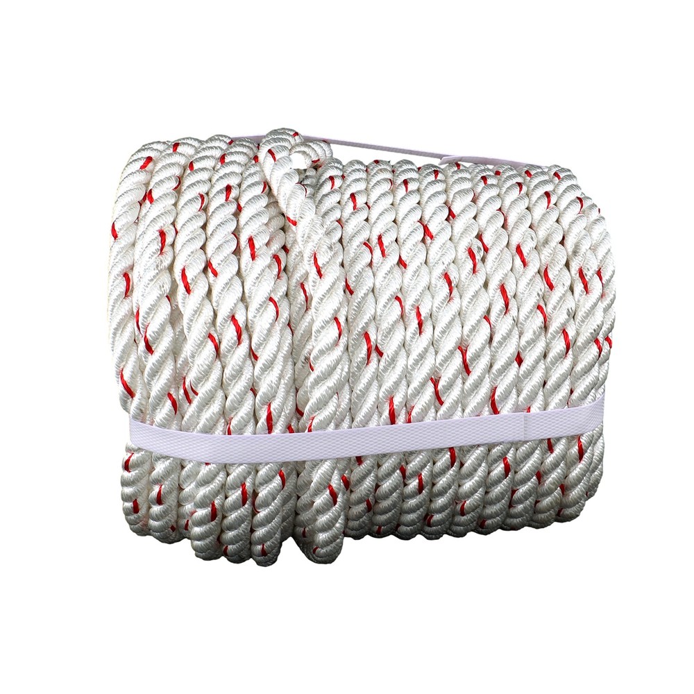 1/2 ‘X 120’High Strength Braided Rope Breaking Strength 1160 Pounds White Red