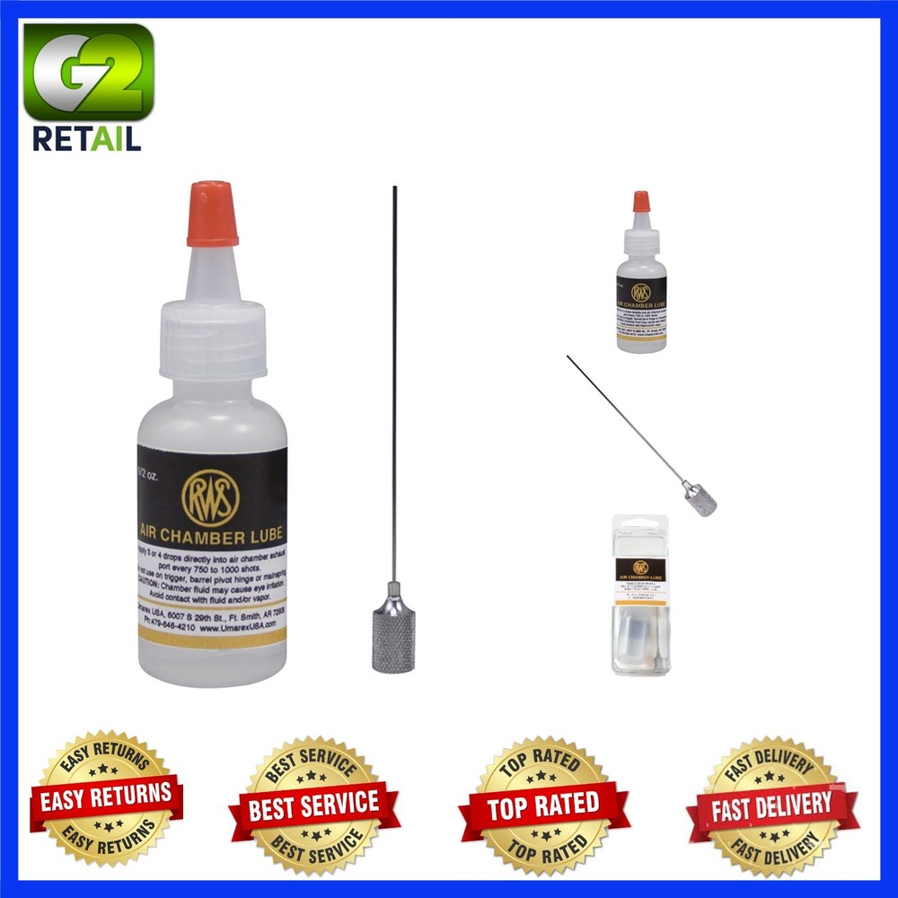 High Viscosity Air Gun Chamber Lube – 0.5 Oz Safe Silicone Oil with Applicator