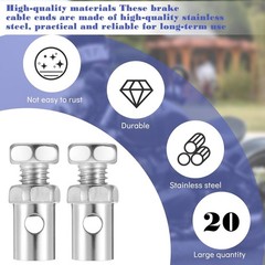 1/8″ Universal Throttle Brake Cable End Stop Lock Clamps for Go Kart Bicycle Mot