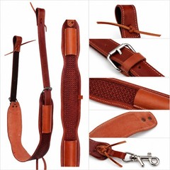 Horse Western Basketweave Tooled Leather Rear Flank Saddle Cinch Billets 9780