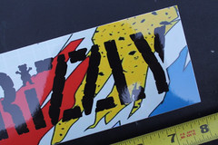 Grizzly Skateboard Grip Tape Rainbow Paint Z65C Original Skateboarding STICKER