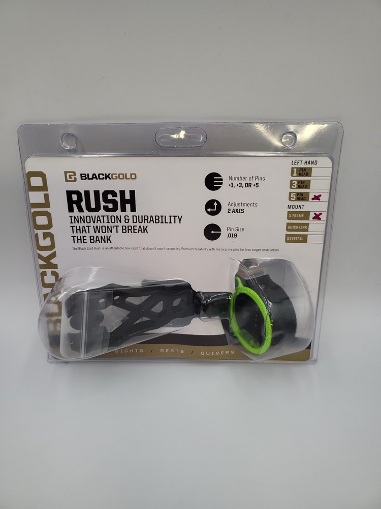 Black Gold Rush Sight – Left Hand – 5 pin – FPRU5-L