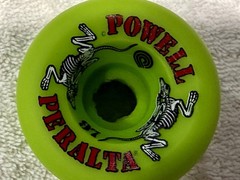 NOS 80’s Peralta Two Rats Skateboard Wheels Vintage Rat Bones GREEN