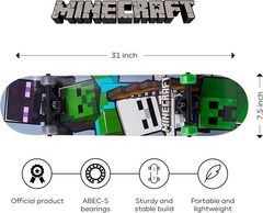 Skateboard Wooden 31 In Printed Grip Tape Cruiser All Skill Levels