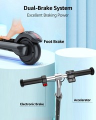 MIHOVER 150W 10mph Speed Kids Electric Scooter For 6-12 Years Old-Black