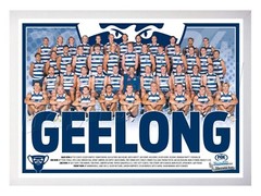 Framed 2024 Geelong Cats AFL Poster – 62cm x 44.5cm x 3cm