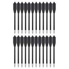 Crossbow 6.3″ Bolts Arrows Targeting for Pistol Crossbow 50-80lbs Black 60pcs