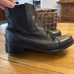 Ariat Women’s Heritage Zip Paddock Boots Black Leather Equestrian Riding 4