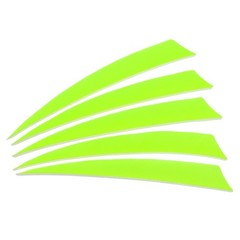 50 Pack Arrows Vanes 5 Inch Arrow Feather Right Wing Fluorescent Green for DIY