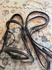 Dover Suffolk Fancy Stitched Bridle Cob Dark Brown