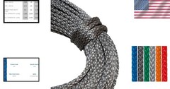 High-Performance 600ft Dyneema Rope – 7/64in, 1600lb Strength, Multiple Colors