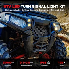Universal UTV Turn Signal Kit with 110D Horn, SXS ATV UTV Street Legal Kit for