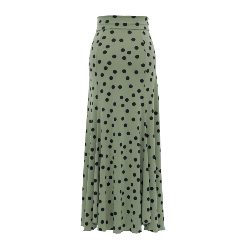 FF-2501 Spanish High-Waist Skirt, Olive (Mail OK for 1 item)