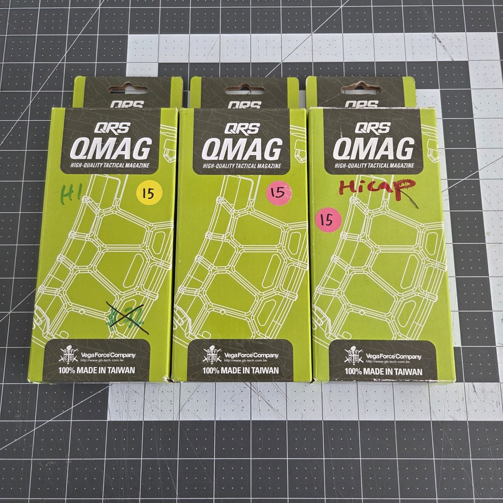 VFC QRS QMAG 300rd Hi-Cap Airsoft M4 AEG Magazine Tan FDE Lot of 3 New