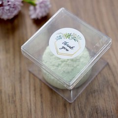 500 White 1.5in Round Self Adhesive STICKERS Greenery Frame Thank You DIY LABELS