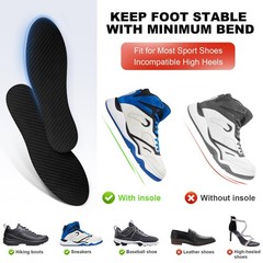 Carbon Fiber Insoles, Carbon Fiber Foot Plate 1 Pair Rigid Shoe Insert Suppor…
