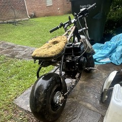 Predator Mini Motorcycle Gas Mini Bike, Twist Grip Throttle, Black/Brown