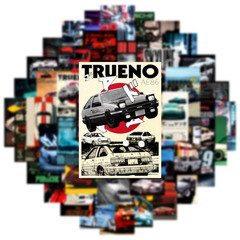50/100PCS JDM Retrofit Racing Car Graffiti Stickers for Laptop Skateboard Luggag