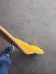 9.18″ Skateboard Deck «Huffer» Shape MIX Mfg Handcrafted in USA Yellow