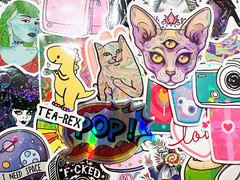 10-100 Random Holographic & Reflective Sticker Pack Rainbow Light Lot Laptops