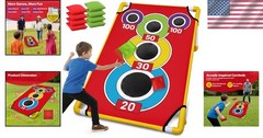 Versatile 21+ Game Cornhole Set with 8 Bean Bags – Perfect for Family Fun