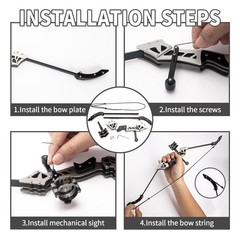 Compound Bow and Arrow Set, Mini Archery Bow Set with Arrows, Left and Right …
