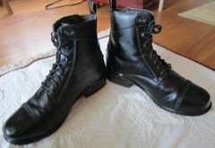 WOMENS ARIAT 10B BLACK STYLE 10000801 HERITAGE PADDOCK LACED UP BOOTS