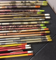 Easton XX75 Camo Hunter Break Up Gamegetter & Various Used Shafts 4 Wood