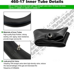 460-17 Inner Tube 130/80-17 Motorcycle Heavy Duty Tire Inner Tube for 130/70-17