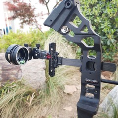 5 Pin Compound Bow Sight Carbon Scope 4X 6X 8X Lens .019″ Archery Hunting RH LH